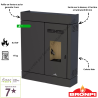 Poêle à granulés pellets Cira 8,5 kW Bronpi