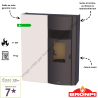 Poêle à granulés pellets Adry 11 kW BRONPI