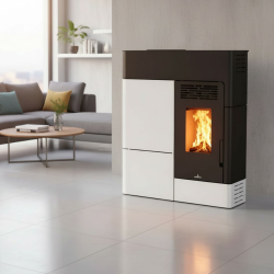 Poêle à granulés pellets extraplat Clara 12.4 Kw Bronpi