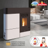Poêle à granulés pellets extraplat Clara 12.4 Kw Bronpi