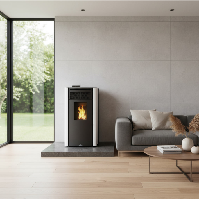 Poêle à granulés pellets CORAL-NC 14.3 kW BRONPI