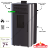 Poêle à granulés pellets CORAL-NC 14.3 kW BRONPI