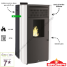 Poêle à granulés pellets CORAL-NC 14.3 kW BRONPI