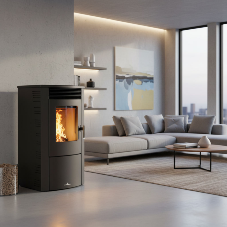 Poêle à granulés pellets Abril Extra 11 kW Bronpi
