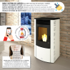 Poêle à granulés pellets Abril Extra 11 kW Bronpi