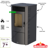Poêle à granulés pellets Abril Extra 11 kW Bronpi