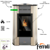 Poêle à granulés pellets PENELOPE 12.8 kW Ferroli