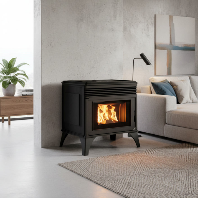 Poêle à granulés pellets NICOL 7 kw en fonte Bronpi