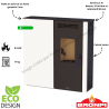 Poêle à granulés pellets BRONPI LUPE 9 KW Extraplat