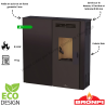 Poêle à granulés pellets BRONPI LUPE 9 KW Extraplat