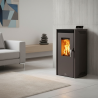 Poêle à granulés pellets NOA 11,7 KW avec accumulateur chaleur fonte Bronpi