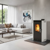 Poêle à granulés pellets NOA 11,7 KW avec accumulateur chaleur fonte Bronpi