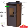 Poêle à granulés pellets NOA 11,7 KW avec accumulateur chaleur fonte Bronpi