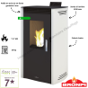 Poêle à granulés pellets NOA 11,7 KW avec accumulateur chaleur fonte Bronpi