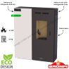 Poêle à granulés Minerva Slim 6,7 kW Bronpi
