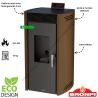 Poêle à granulés pellets NOA Hydro 16 kW Bronpi