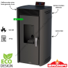 Poêle à granulés pellets NOA Hydro 16 kW Bronpi