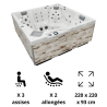 Spa 5 places modèle Prestige Almandine OKA5 Holl's