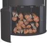 Poêle à bois rond 9 kW Dover-2 Bronpi