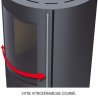 Poêle à bois rond 9 kW Dover-2 Bronpi