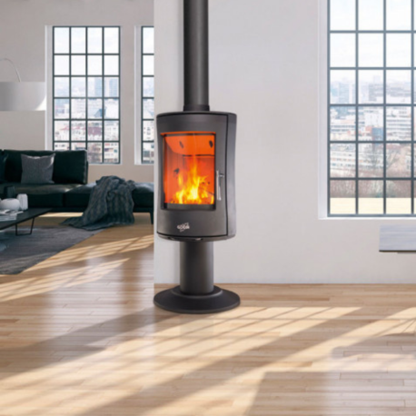 Poêle à bois GODIN Sirena Anthracite 7 kW