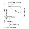 MITIGEUR LAVABO PROJECT CHROME OU NOIR TRES