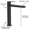 MITIGEUR LAVABO PROJECT CHROME OU NOIR TRES
