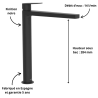 MITIGEUR LAVABO PROJECT CHROME OU NOIR TRES