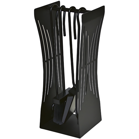 Serviteur de cheminée avec 4 accessoires Zalvik Edilinox