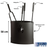 Serviteur de cheminée avec 4 accessoires Dalmor Edilinox