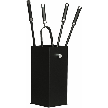 Serviteur de cheminée avec 4 accessoires Galvik Edilinox