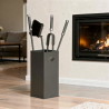 Serviteur de cheminée avec 4 accessoires Galvik Edilinox