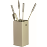Serviteur de cheminée avec 4 accessoires Galvik Edilinox