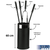 Serviteur de cheminée avec 4 accessoires Herlin Edilinox