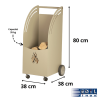 Porte-bûches à roulettes Brenor Edilinox - Coloris Beige