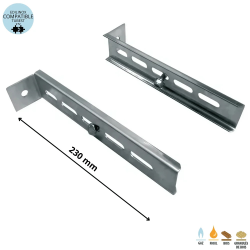 Rallonge de collier mural inox conduit double paroi Edilinox