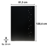 Plaque de protection murale verticale étoiles acier Delvar 80 x 120 cm Edilinox