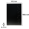 Plaque de protection murale verticale étoiles acier Delvar 80 x 120 cm Edilinox