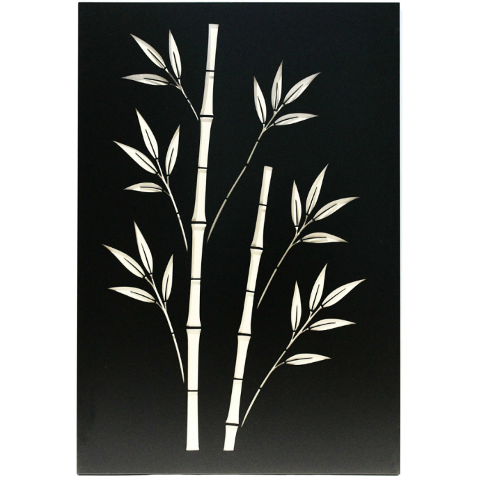 Plaque de protection murale verticale décorative en acier Turmel 120 x 81 cm Edilinox