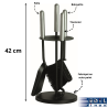Serviteur de cheminée avec 3 accessoires Sornel Edilinox
