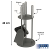 Serviteur de cheminée avec 3 accessoires Sornel Edilinox
