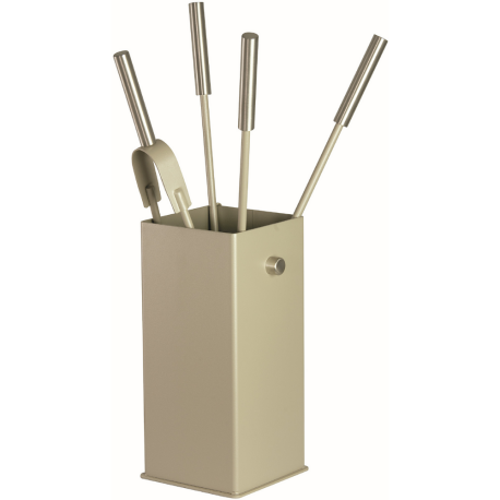 Serviteur de cheminée avec 4 accessoires Galvik Edilinox