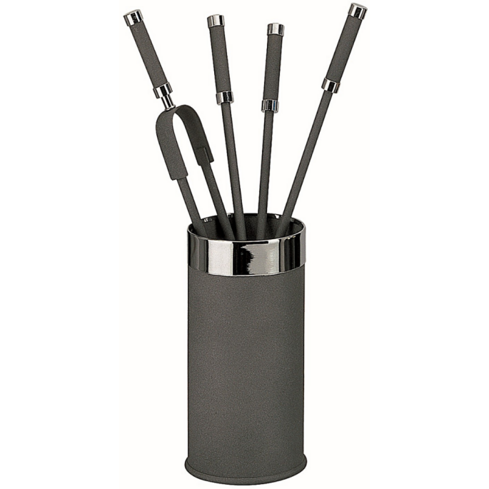 Serviteur de cheminée avec 4 accessoires Herlin Edilinox