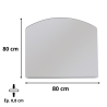 Plaque de protection sol arrondie en verre Varlek Edilinox