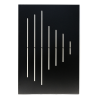 Plaque de protection murale verticale déco traits acier 80 x 120 cm Gavrel Edilinox