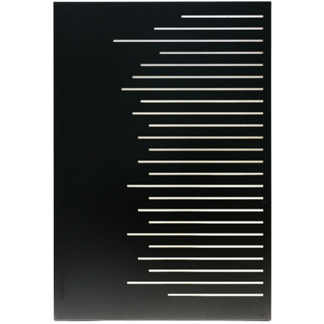 Plaque de protection murale verticale décorative en acier Forlin 120 x 81 cm Edilinox