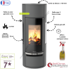 Poêle à bois Vision'r Morvan 6,4 kW