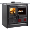Cuisinière à bois Rosa L 5.0 Steel 9,5 kW Nordica