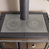 Cuisinière à bois Rosa L 5.0 Steel 9,5 kW Nordica