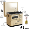 Cuisinière à bois 7 kW Ivan 7 MBS